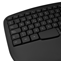 Phoenix k201 teclado ergonomico inalambrico 2.4ghz negro