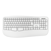 Phoenix k201 teclado ergonómico inalámbrico 2.4ghz blanco