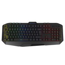 Teclado gaming phoenix con cable luz rgb 9 modos de iluminación 4 botónes macro 12 teclas multimedia