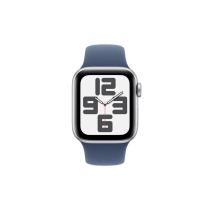 Smartwatch apple watch se gps 40mm silver case blue denim band s - m
