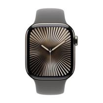Smartwatch apple watch series 10 gps + cell 42mm natural titanium stone grey sport band s - m