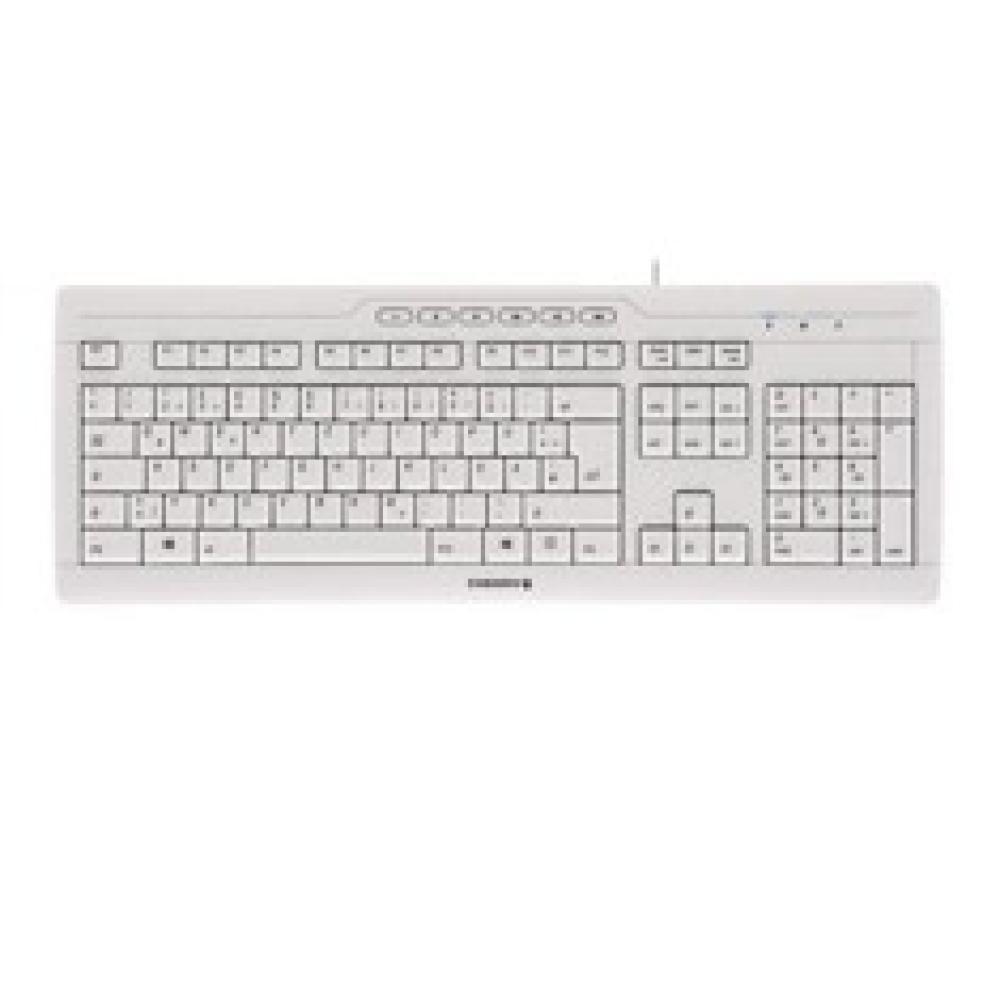 Teclado cherry stream 3.0 usb ultraplano blanco