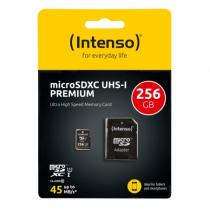 Tarjeta micro sd intenso 256gb uhs - i cl10 + adaptador sd