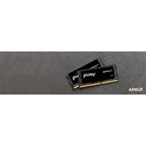 Memoria ram ddr4 64gb 2x32gb kingston - 3200mhz - pc4 - 25600 - fury impact - cl20 - 1.2v - sodimm