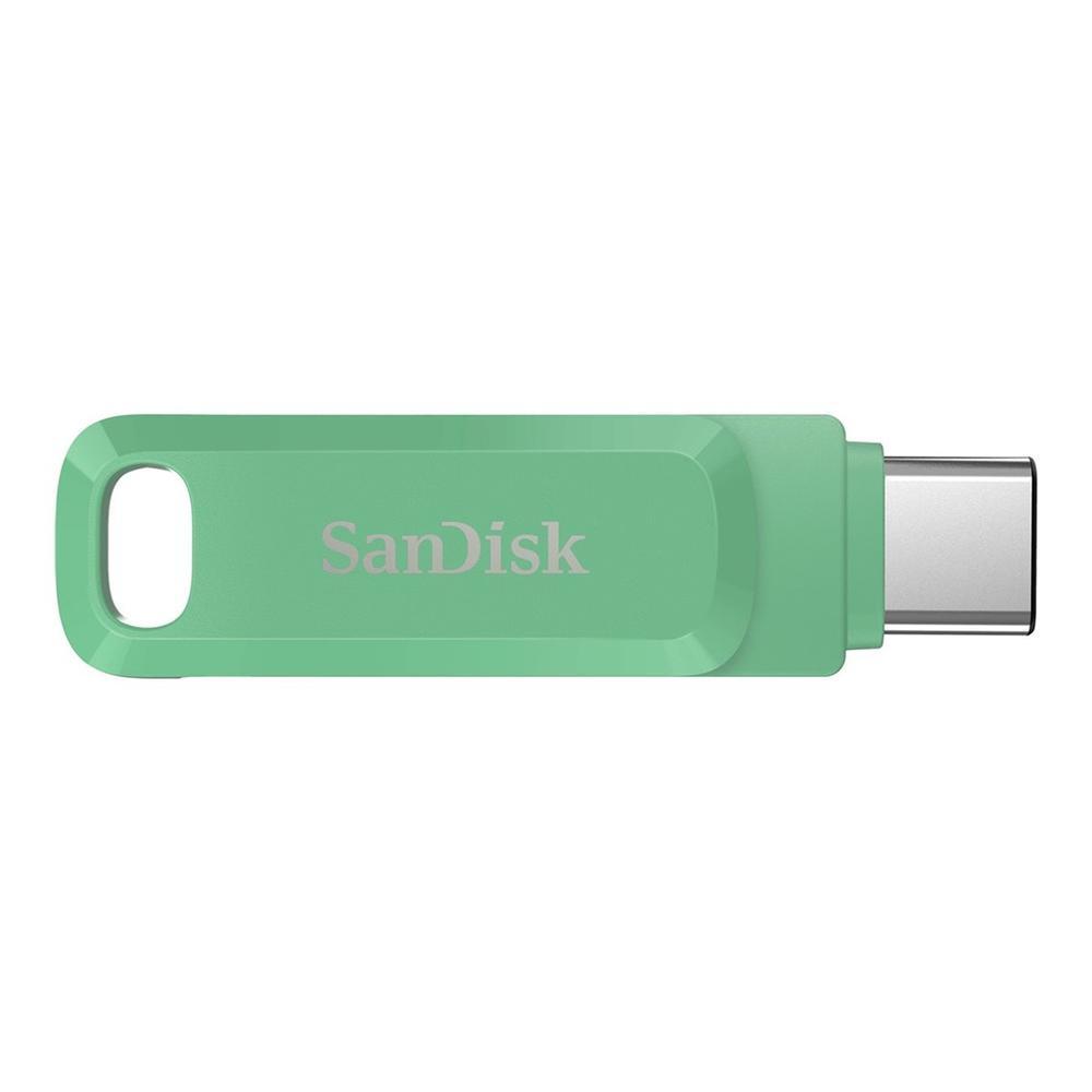 Memoria usb 3.2 usb tipo c sandisk 64gb ultra dual drive go verde absenta