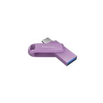 Memoria usb 3.2 usb tipo c sandisk 256gb ultra dual drive go lavanda