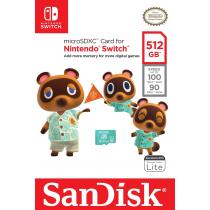 Tarjeta memoria sandisk micro secure digital 512gb cobranded sdxc uhs - i u3 clase 10 licencia nintendo