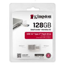 Memoria usb 3.2 usb tipo c kingston 128gb datatraveler micro duo