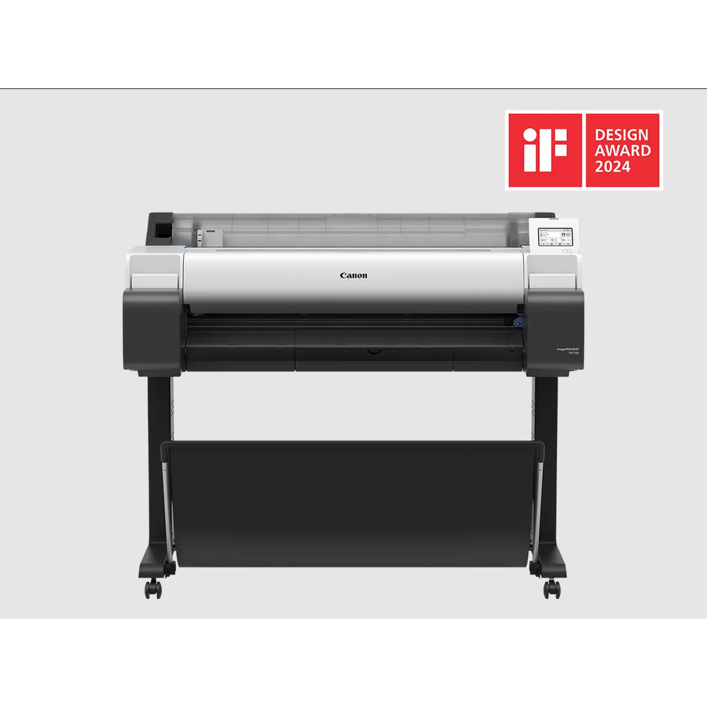 Plotter canon tm - 340 imageprograf a0 36 pulgadas - 2400ppp - usb - red - wifi - diseño cad - tinta 5 colores - tactil 4.3 pulg