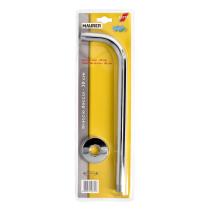 Brazo Ducha Laton 1/2" x 37+7 cm. Angulo recto.