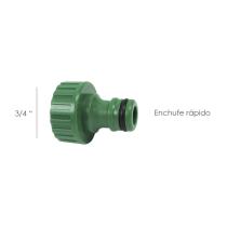 Adaptador Manguera Plastico 3/4 hembra Blister