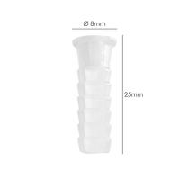 Taco Wolfpack Plástico Blanco 8 mm. (25 unidades)