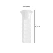 Taco Wolfpack Plástico Blanco 9 mm. (25 unidades)