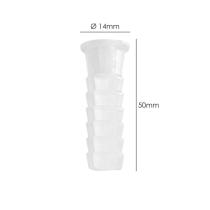 Taco Wolfpack Plástico Blanco 14x50 mm. (25 unidades)