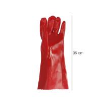 Guantes Pvc Rojo 35 cm. (Par)