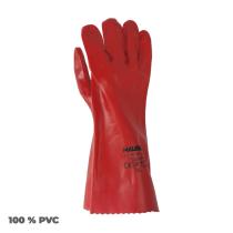 Guantes Pvc Rojo 35 cm. (Par)