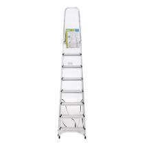 Oryx Escalera Aluminio 8 Peldaños Plegable, Uso doméstico, Antideslizante, Ligera y Resistente