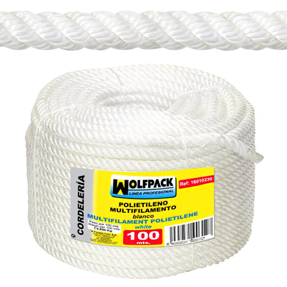 Cuerda Polipropileno Multifilamento (Rollo 100 m.) 6 mm.