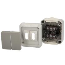 Interruptor / Conmutado Oryx Doble con tapa gris