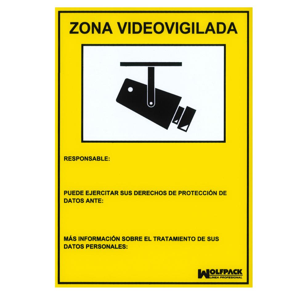 Cartel Zona Videovigilada 30x21 cm.