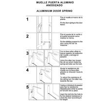 Muelle Puerta Wolfpack Aluminio Anodizado Dorado (Blister 1 Pieza)