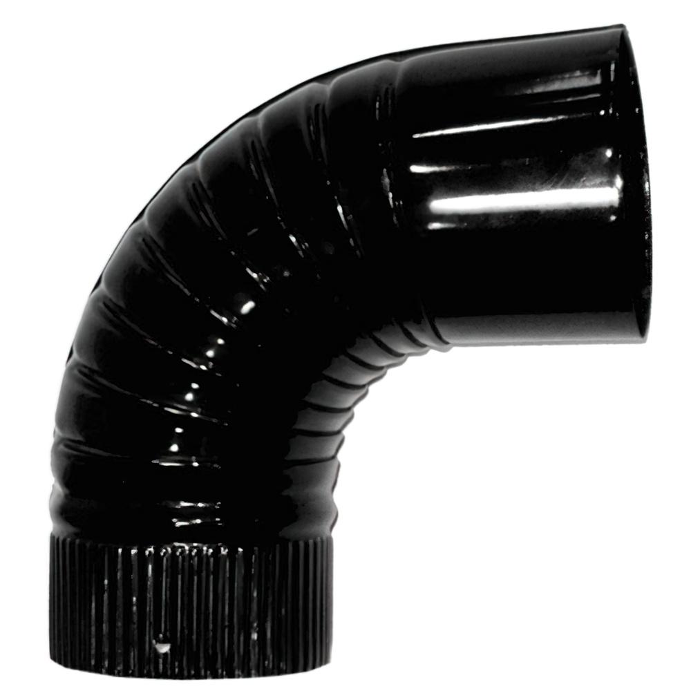 Codo Estufa Color Negro Vitrificado de 110 mm. 90°. Codo Estufa Color Negro Vitrificado de 110 mm. 90°.