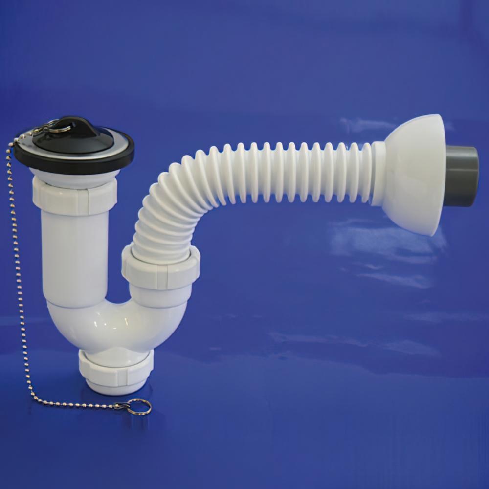 Sifon Curvo Extensible T-32-F Multiorientable 1 1/2, con Válvula y Tapón. Sifon Curvo Extensible T-32-F Multiorientable 1 1/2, con Válvula y Tapón.