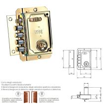 Cerradura Fac S 90 Dorada Izquierda