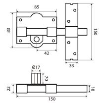 Cerrojo Fac 301-r/ 80-n Bombillo 70