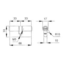 Cilindro Ucem Seguridad 2000-s2 66x33 Doble Embrague