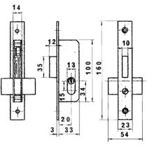 Cerradura Lince 5562n Hn/20 mm.