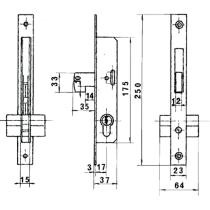 Cerradura Lince 5582n Hn/17 mm.