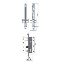 Cerradura Lince 5570-25 Frente Inoxidable