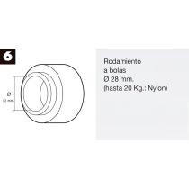 Rodamiento Persiana Ø 12-28mm (Nylon)