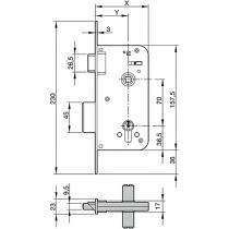 Cerradura Yale 700-hl/80x50