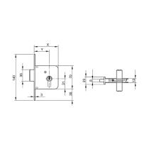 Cerradura Yale 601-hn/60x35