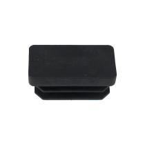 Contera Rectangular Negra 15x30mm. Blister 4 piezas.