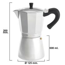 Cafetera Inducción Aluminio 12 Tazas (600 Ml.)