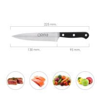 Cuchillo Grenoble Cocina Hoja Acero Inoxidable 13 cm. Negro