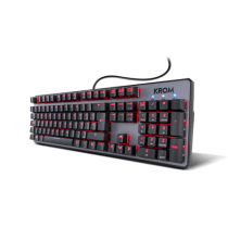 Teclado gaming krom kernel usb retroiluminado mecanico negro