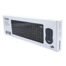 Kit teclado + mouse raton nilox wireless inalambrico negro