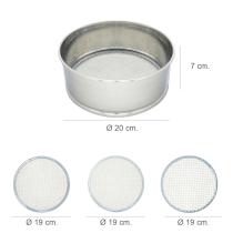 Harinero Tamizador Acero Inoxidable Ø 20 cm. Con 3 Mallas Intercambiables