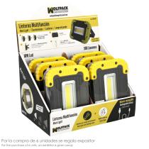 Linterna de Trabajo Led Multifunción Recargable 2.000 mAh. / 10 W. / 500 Lúmenes / 4 Imanes / Bateria Externa / Soporte 180º