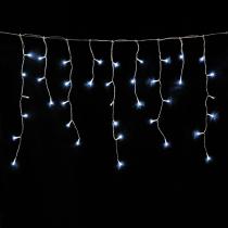 Guirnalda Luces Navidad Cortina 5x1 Metros 182 Leds Blanco Frio. Luz Navidad Interiores y Exteriores Ip44. Cable Transparente