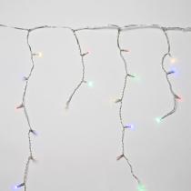 Guirnalda Luces Navidad Cortina 10x1 Metros 345 Leds Multicolor. Luz Navidad Interiores y Exteriores Ip44. Cable Transparente