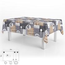 Mantel Hule Rectangular Cuisin Impermeable Antimanchas PVC 140 x 250 cm. Recortable Uso Interior y Exterior