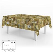 Mantel Hule Rectangular Tablones Vino Impermeable Antimanchas PVC 140x250 cm. Recortable Uso Interior y Exterior