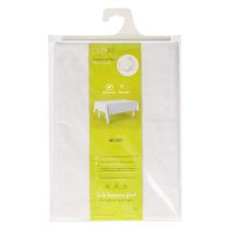 Mantel Hule Muleton Rectangular Blanco Impermeable Antimanchas PVC 140x250 cm. Recortable Uso Interior y Exterior