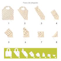 Bolsa Compra Algodon Organico 100% Plegable 52x47 cm.