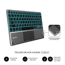 Funda + teclado subblim para ipad pro 11 pulgadas negro - gris